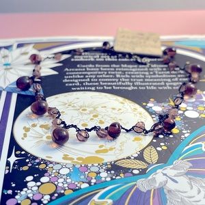 Purple stone necklace